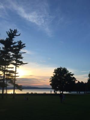 Sunset over Lake Champlain.