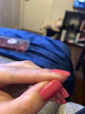 No paint on the edges of my nails