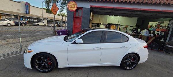 Alfa Romeo with newly tinted windows