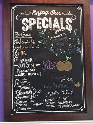 Specials on 10/24/21