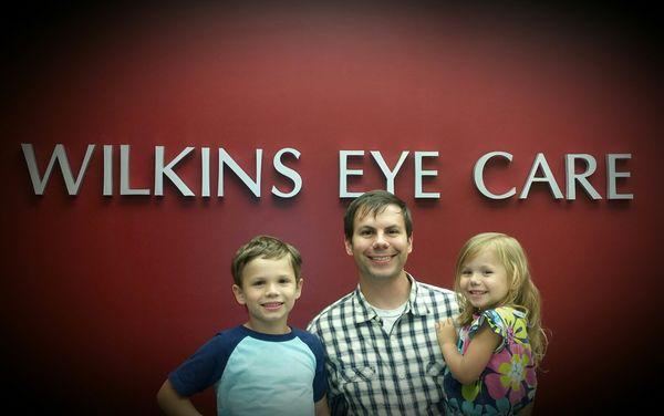 Dr. Wilkins with his son and daughter