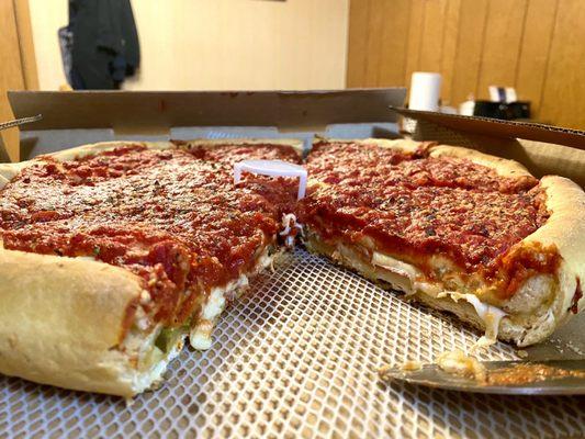 Stuffed Pepperoni & Jalapeño Pizza