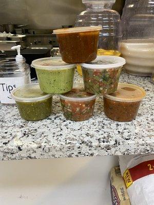 Salsas and guacamole made daily.