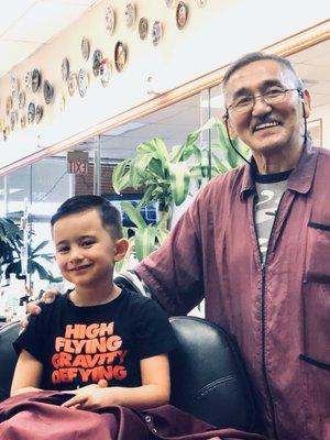 Fantastic haircut for my grandson.  Thanks again Nick!!!