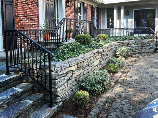 Beautifully crafted wrought iron railings 
Utilizing ring design
Another job well done by Wrought Iron Works LLC