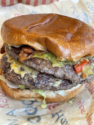 Lotaburger New Mexico style with bacon