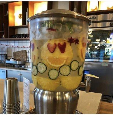 Complimentary fruit infused water