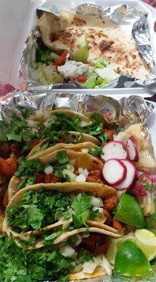 Mexican Tacos, azada, pollo, al pastor