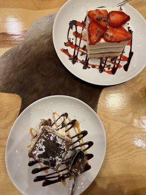 Tiramisu & strawberry shortcake