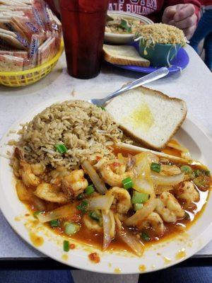 Camarones a la Cancun. Muy delicioso.