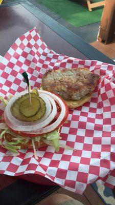 My hubby loved the grilled pork tenderloin sandwich!