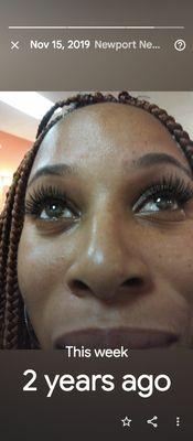 Lashing done by lash glam