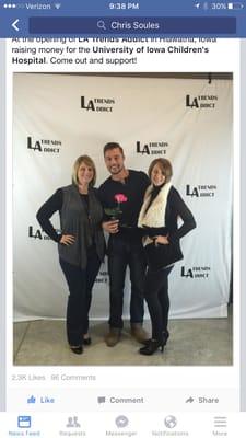 Beth & Destiny share the rose at the grand opening party from Chris Soules...at LA Trends Addict