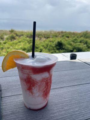 Strawberry chata colada frozen drink