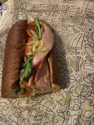 Ham sub was great