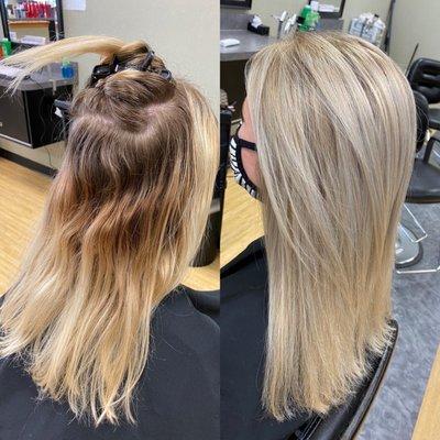 Before & after- hair done by Brianna