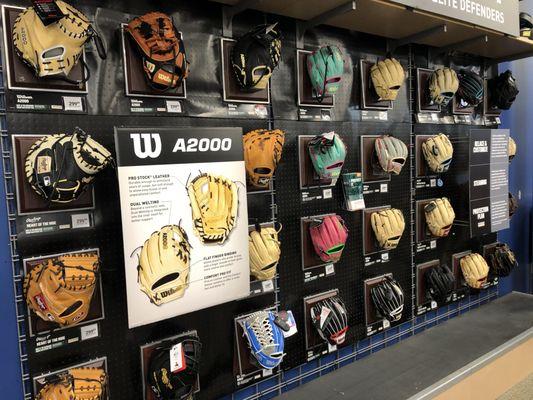 So many current variations of the greatest baseball mitt ever invented - the Wilson A2000.