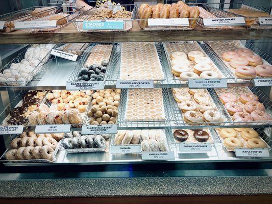 The selection of donuts