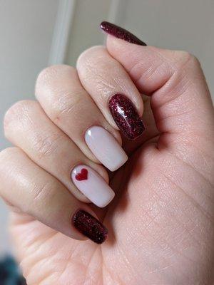 Valentine's Day nails by Amber