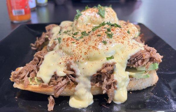 Kalua Pork Eggs Benedict Brunch