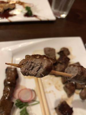 Beef skewer (more dry than moist)