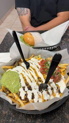 Carne Asada Fries & Baja Burger