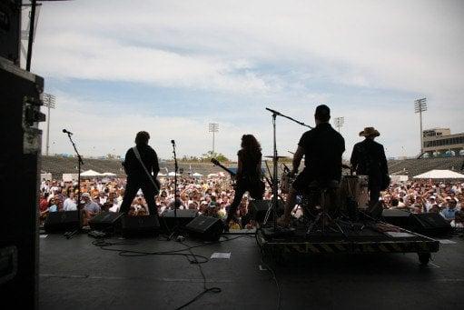 Cowboy Mouth at the 30th annual Crescent City Classic in 2008 at Tad Gormley Stadium.