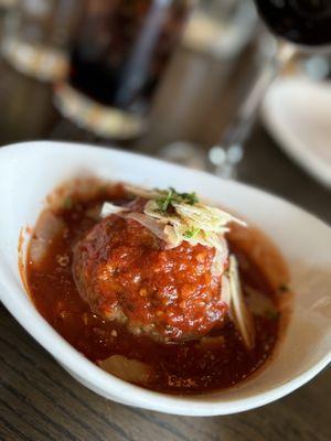 Giant meatball for an appetizer...Sure!