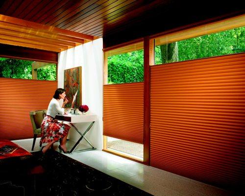 Duette Architella shades by Hunter Douglas.