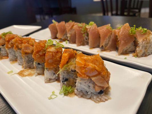 Spicy Albacore Roll and Albacore Delight Roll