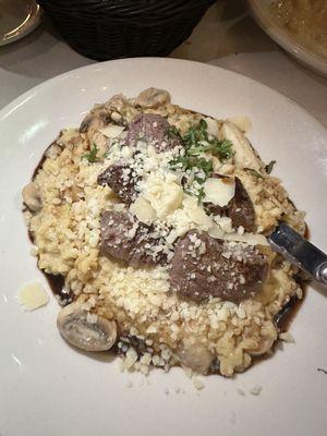 Mushroom Risotto with Filet bites