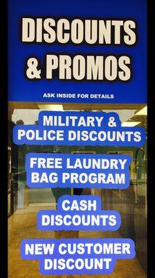 Some of the ongoing discounts and promos Classic Cleaners offers