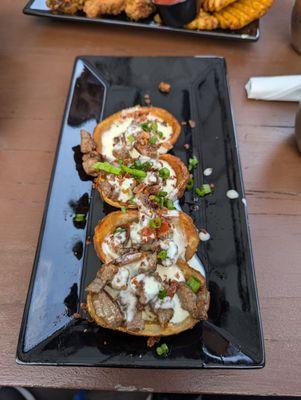 Loaded Steak Potato Skins