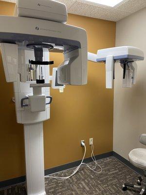 Newman Family Dental offers the community many services under one roof. This is a panoramic OP300 3D Scanner to get a maxillofacial  CT Scan