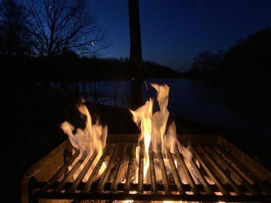 Sunrise breakfast fire