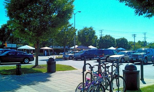 Farmers Market Tents, watermelons, corn, tomatoes etc