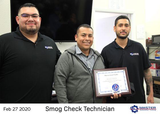 Great Group of Students completing their Smog Check Inspector Program!