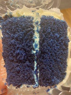 Blue Red Velvet Cake Slices