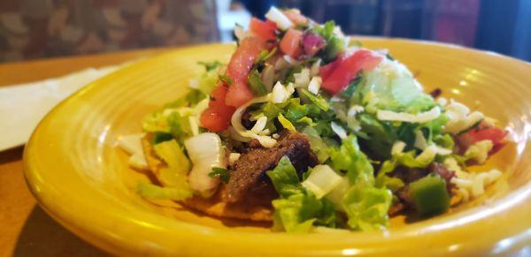 The carnitas tostada