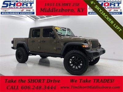 2020 Jeep Gladiator with 4'' SkyJacker Lift and wheels and tires to match.