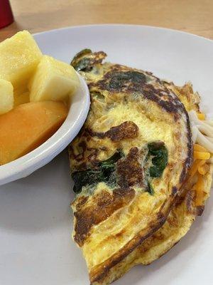 Veggie Omelet with fruit (all the classic breakfast sides available too)