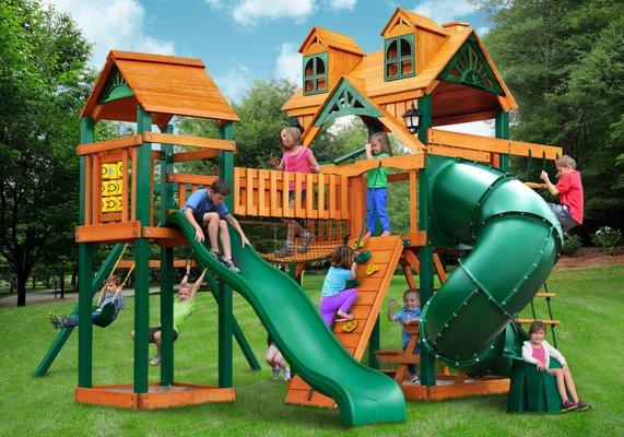 Adelade w/ Riviera Roof Swing Set Get ready for a whole new backyard! With the Adelade w/ Riviera Roof, kids will have fun on...