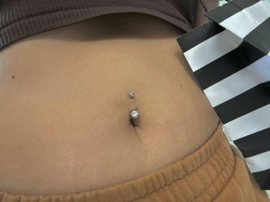 Navel piercing