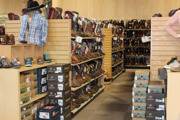 We have over 5,000 pair of cowboy boots, work boots and western casuals.