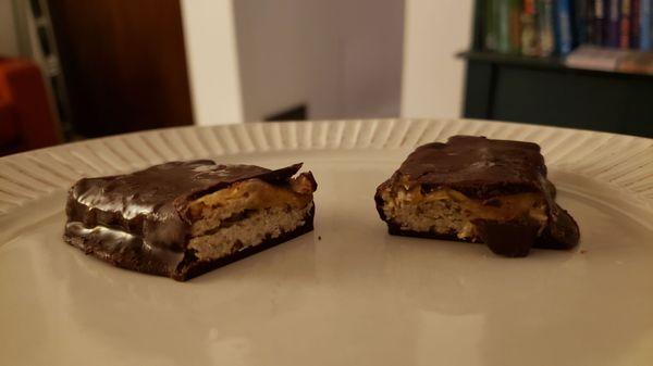 Giggle bar ($5). Basically a homemade Snickers. Delicious and nicely done.