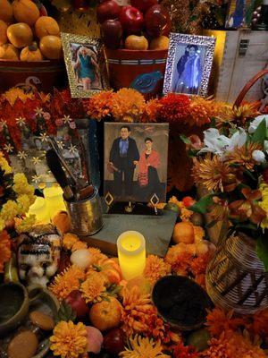 LA Opera artist commissioned Dia de los Muertos Altar for "El Último Sueño de Frida y Diego" on the plaza