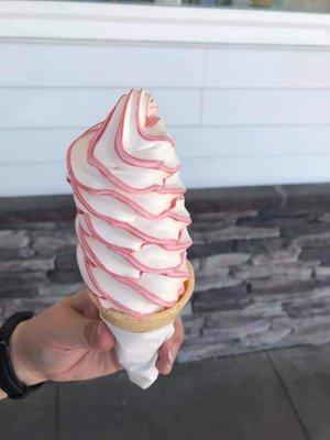 Raspberry flavor burst ice cream!