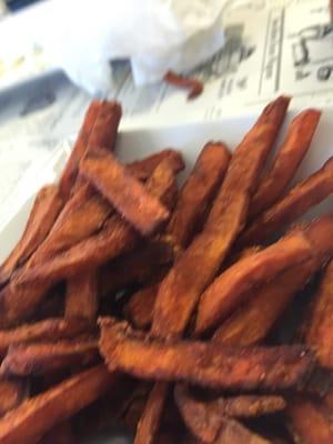 Sweet potato fries. Very large side order.