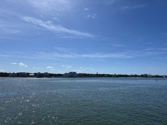 Views from the ferry back to the shore.