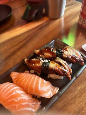 Salmon and Unagi